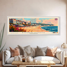 Load image into Gallery viewer, Bournemouth United Kingdom Wall Art, Panoramic Travel Poster, Panoramic Framed Canvas Print, City Wall Art, Wall Hanging Home Decor, Travel Art