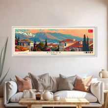Load image into Gallery viewer, Bursa Turkey Travel Print Wall Art, Panoramic City Art, Travel Art, Wall Decor, Vacation Gift, Framed Canvas Print Or Metal Art