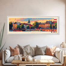 Carregar imagem no visualizador da galeria, Bydgoszcz Poland Travel Art, City Art, Framed Canvas Print or Metal Wall Art, Europe Travel Poster, Panoramic Wall Art, Extra Wide Wall Art