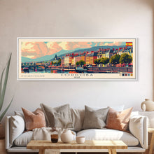 Load image into Gallery viewer, Cordoba Spain Travel Art, City Art, Framed Canvas Print or Metal Wall Art, Europe Travel Poster, Panoramic Wall Art, Extra Wide Wall Art