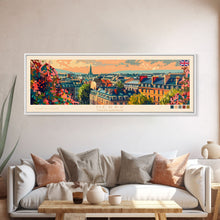 Load image into Gallery viewer, Derby United Kingdom Travel Print Wall Art, Panoramic City Art, Travel Art, Wall Decor, Vacation Gift, Framed Canvas Print Or Metal Art