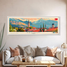 Load image into Gallery viewer, Erzurum Turkey Travel Print Wall Art, Panoramic City Art, Travel Art, Wall Decor, Vacation Gift, Framed Canvas Print Or Metal Art