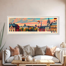 Load image into Gallery viewer, Essen Germany Travel Print Wall Art, Panoramic City Art, Travel Art, Wall Decor, Vacation Gift, Framed Canvas Print Or Metal Art
