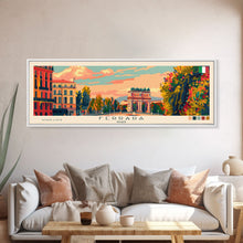 Carregar imagem no visualizador da galeria, Ferrara Italy Travel Art, City Art, Framed Canvas Print or Metal Wall Art, Europe Travel Poster, Panoramic Wall Art, Extra Wide Wall Art