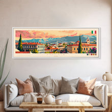 Cargar imagen en el visor de la galería, Foggia Italy Wall Art, Panoramic Travel Poster, Panoramic Framed Canvas Print, City Wall Art, Wall Hanging Home Decor, Travel Art
