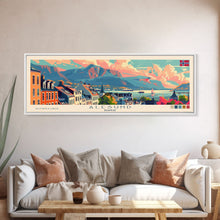 Carregar imagem no visualizador da galeria, Ålesund Norway Wall Art, Panoramic Travel Poster, Panoramic Framed Canvas Print, City Wall Art, Wall Hanging Home Decor, Travel Art