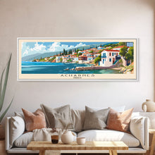 Carregar imagem no visualizador da galeria, Acharnes Greece Travel Print Wall Art, Panoramic City Art, Travel Art, Wall Decor, Vacation Gift, Framed Canvas Print Or Metal Art