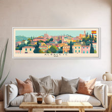 Carregar imagem no visualizador da galeria, Albacete Spain Travel Print Wall Art, Panoramic City Art, Travel Art, Wall Decor, Vacation Gift, Framed Canvas Print Or Metal Art