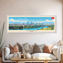 Load image into Gallery viewer, Ankara Turkey Travel Print Wall Art, Panoramic City Art, Travel Art, Wall Decor, Vacation Gift, Framed Canvas Print Or Metal Art