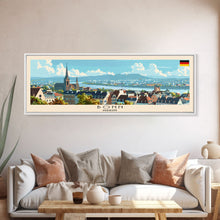 Load image into Gallery viewer, Bonn Germany Travel Print Wall Art, Panoramic City Art, Travel Art, Wall Decor, Vacation Gift, Framed Canvas Print Or Metal Art