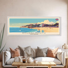 Load image into Gallery viewer, Bournemouth United Kingdom Wall Art, Panoramic Travel Poster, Panoramic Framed Canvas Print, City Wall Art, Wall Hanging Home Decor, Travel Art