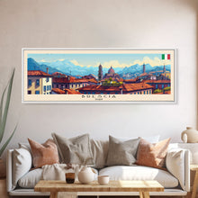 Load image into Gallery viewer, Braila Romania Travel Art, City Art, Framed Canvas Print or Metal Wall Art, Europe Travel Poster, Panoramic Wall Art, Extra Wide Wall Art
