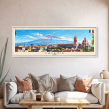 Cargar imagen en el visor de la galería, Catania Italy Travel Print Wall Art, Panoramic City Art, Travel Art, Wall Decor, Vacation Gift, Framed Canvas Print Or Metal Art