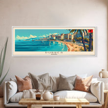 Load image into Gallery viewer, Durres Albania Travel Print Wall Art, Panoramic City Art, Travel Art, Wall Decor, Vacation Gift, Framed Canvas Print Or Metal Art
