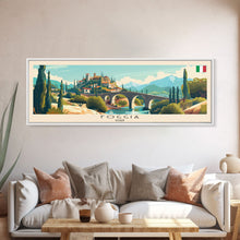 Cargar imagen en el visor de la galería, Foggia Italy Wall Art, Panoramic Travel Poster, Panoramic Framed Canvas Print, City Wall Art, Wall Hanging Home Decor, Travel Art