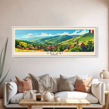 Carregar imagem no visualizador da galeria, Galati Romania Travel Art, City Art, Framed Canvas Print or Metal Wall Art, Europe Travel Poster, Panoramic Wall Art, Extra Wide Wall Art