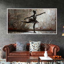 Load image into Gallery viewer, Ghostly Ballerina Framed Canvas Print, Halloween Decor, Spooky Vibes Wall Art