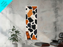 Carregar imagem no visualizador da galeria, Abstract Stone Pattern in Neutral Tones - Framed Canvas Print, Midcentury Modern Art, Skinny Art, Tall Art, Living Room Wall Decor, Minimalist Art