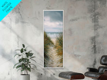 Load image into Gallery viewer, Beach Pathway to Ocean View - Framed Canvas Print, Skinny Tall Art, Coastal Landscape Art, Wall Art for Living Room, Bedroom Decor, Beach Art