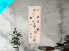 Carregar imagem no visualizador da galeria, Abstract Hanging Lanterns On A Rustic Background – Framed Canvas Print With Skinny Art And Tall Art In Ukiyo-E Art And Japanese Style Art