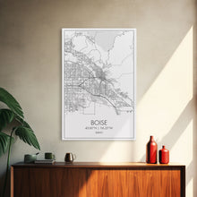 Load image into Gallery viewer, Boise Street Map, Idaho Map, City Map Art, Modern Wall Art, Wall Art, Canvas Print, Canvas Wall Art, Home Décor Wall Art, Travel Print