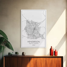 Load image into Gallery viewer, Henderson Street Map, Nevada Map, City Map Art, Minimalist Wall Art, Wall Art, Canvas Print, Gifts For Her, Travel Art, Man Cave Art,