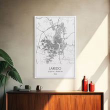 Load image into Gallery viewer, Laredo Street Map, Texas Map, City Map Art, Modern Wall Art, Wall Art, Canvas Print, City Wall Art, Wall Hanging, Gifts For Him, Travel Art