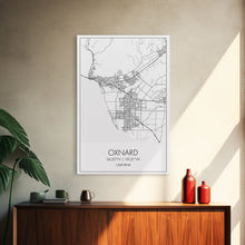 Load image into Gallery viewer, Oxnard Street Map, California Map, City Map Art, Minimalist Art, Wall Art, Canvas Print, Bedroom Print, Anniversary Gift, Travel Wall Print