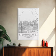 Load image into Gallery viewer, Rancho Cucamonga Street Map, California Map, City Map Art, Minimalist Art, Wall Art, Canvas Print, Office Wall Art, Bon Voyage Gift