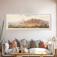 Carregar imagem no visualizador da galeria, Ait Benhaddou Travel Poster Print, Framed Canvas Wall Art, Metal Wall Art, Morocco art, Gift For Him, Travel Wall Art, Travel Lover Gift