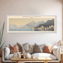 Load image into Gallery viewer, Amalfi Coast COUNTRY Travel Poster Print, Framed Canvas Print, Italy Travel Art, Wood Framed Art, Wall Hanging, Home Decor