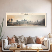 Load image into Gallery viewer, Angkor Wat Cambodia | Framed Travel Poster Canvas Print | Trendy Wall Art | Watercolor Painting | Living Room Art | Unique Art