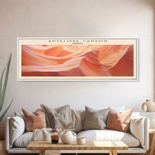 Load image into Gallery viewer, Antelope Canyon Travel Print Wall Art, Travel Poster Print, Retro Style Home Decor, Wall Hanging, Travel Gift Idea, Unique Metal Art