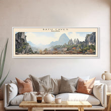 Load image into Gallery viewer, Batu Caves Travel Print Wall Art, Travel Poster Print, Retro Style COUNTRY Home Decor, Wall Hanging, Travel Gift Idea, Unique Metal Art