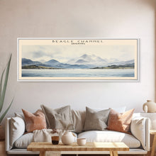 Load image into Gallery viewer, Beagle Channel Travel Poster Print, Framed Canvas Print, COUNTRY Travel Art, Wood Framed Art, Wall Hanging, Home Decor