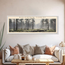 Load image into Gallery viewer, Bialowieza Forest Travel Poster Print, Framed Canvas Wall Art, Metal Wall Art, COUNTRY art, Gift For Him, Travel Wall Art, Travel Lover Gift