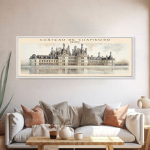 Cargar imagen en el visor de la galería, Château de Chambord Travel Poster Print, Framed Canvas Print, COUNTRY Travel Art, Wood Framed Art, Wall Hanging, Home Decor