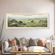 Load image into Gallery viewer, Dartmoor National Park COUNTRY Travel Poster Print, Framed Canvas Print, COUNTRY Travel Art, Wood Framed Art, Wall Hanging, Home Decor