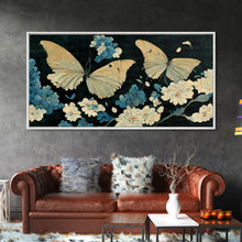 Carregar imagem no visualizador da galeria, Butterfly canvas part, beautiful butterfly wall art, wall art for girls, living room art, guest room art
