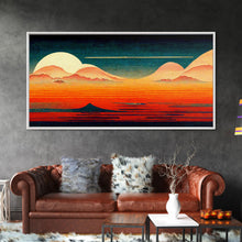 Carregar imagem no visualizador da galeria, Art Deco Sunset, Desert Dunes, Canvas Print ready to hang wall art, cool wall art