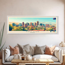 Carregar imagem no visualizador da galeria, Adelaide, Australia Panoramic Travel Poster Canvas Print, Adelaide, Australia Painting, Australia Art, Adelaide Panoramic Travel Art, Travel Painting
