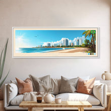 Load image into Gallery viewer, Aracaju, Brazil Panoramic Travel Poster Canvas Print, Aracaju, Brazil Painting, Brazil Art, Aracaju Travel Art, Guest Room Painting