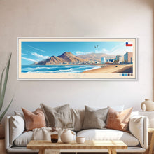 Load image into Gallery viewer, Arica, Chile Travel Poster Panoramic Canvas Print, Arica, Chile Painting, Chile Art, Arica Travel Art, Guest Room Painting