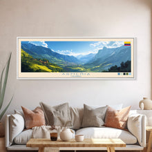 Cargar imagen en el visor de la galería, Armenia, Colombia Panoramic Travel Poster Canvas Print, Armenia, Colombia Painting, Colombia Art, Armenia Panoramic Travel Art, Travel Painting