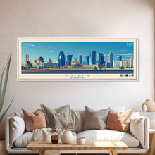 Carregar imagem no visualizador da galeria, Astana, Kazakhstan Panoramic Travel Poster Canvas Print, Astana, Kazakhstan Painting, Kazakhstan Art, Astana Travel Art, Guest Room Painting