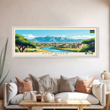 Load image into Gallery viewer, Athi River, Kenya Panoramic Travel Poster Canvas Print, Athi River, Kenya Painting, Kenya Art, Athi River Panoramic Travel Art, Travel Painting