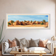 Carregar imagem no visualizador da galeria, Awdal, Somalia Panoramic Travel Poster Canvas Print, Awdal, Somalia Painting, Somalia Art, Awdal Panoramic Travel Art, Travel Painting