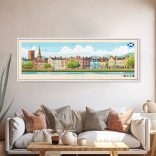 Carregar imagem no visualizador da galeria, Ayr, Scotland Panoramic Travel Poster Canvas Print, Ayr, Scotland Painting, Scotland Art, Ayr Travel Art, Living Room Painting