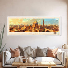 Carregar imagem no visualizador da galeria, Baghdad, Iraq Panoramic Travel Poster Canvas Print, Baghdad, Iraq Painting, Iraq Art, Baghdad Panoramic Travel Art, Travel Painting