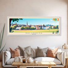 Carregar imagem no visualizador da galeria, Ballymena, Ireland Travel Poster Panoramic Canvas Print, Ballymena, Ireland Painting, Ireland Art, Ballymena Travel Art, Guest Room Painting